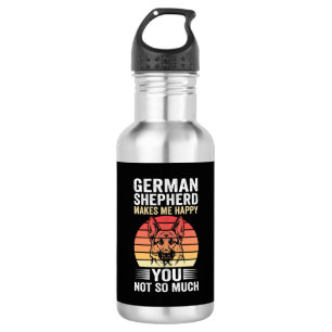 Liebhebber van Duitse Herdershond Funny Retro Waterfles