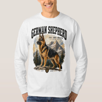 Liebhebber van Duitse Herdershond Vintage Berg Wil T-shirt