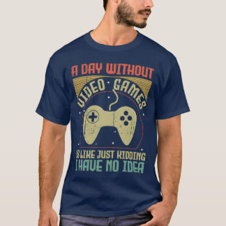 Liebhebber van vintage videogames Gamer-dag zonder T-shirt