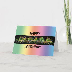 Liebird Regenboog Kaart (Verjaardag)