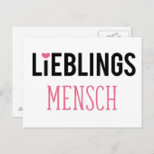 Lieblingsmensch Briefkaart (Voorkant / Achterkant)