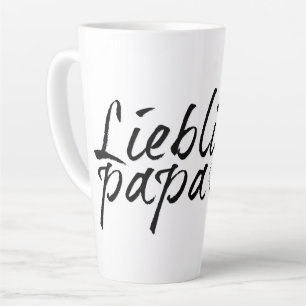 Lieblingspapa - schwarzer Schriftzug 00001 Latte Mok