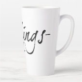 Lieblingspapa - schwarzer Schriftzug 00001 Latte Mok (Rechts)