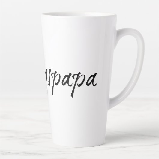 Lieblingspapa - schwarzer Schriftzug 00001 Latte Mok (Rechts)