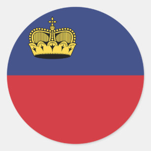 Liechtenstein Flag Classic ronde Sticker