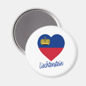 Liechtenstein Flag Heart Magneet (Voorkant / Achterkant)