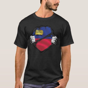 Liechtenstein Pure Roots Flag Black T-shirt