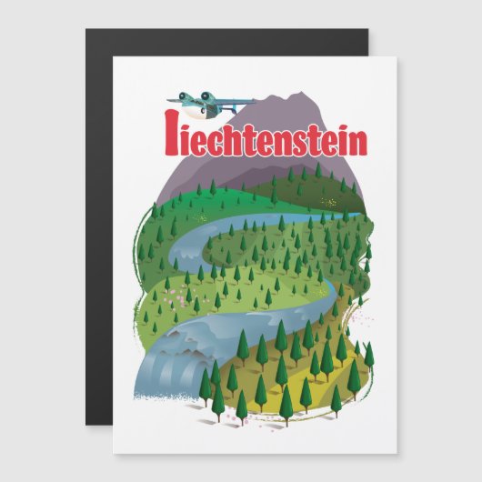 Liechtenstein-reisposter (Voorkant / Achterkant)
