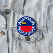 Liechtenstein Round Emblem Ronde Button 7,6 Cm (In situ)