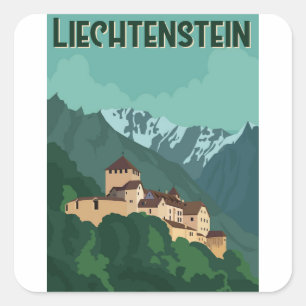 Liechtenstein Travel Vierkante Sticker