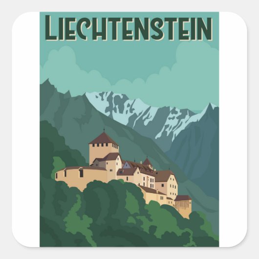 Liechtenstein Travel Vierkante Sticker (Voorkant)