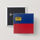 Liechtenstein Vierkante Button 5,1 Cm (Voorkant /achterkant)