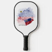 Liechtenstein vlag pickleball paddle (Achterkant)