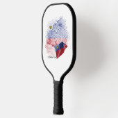 Liechtenstein vlag pickleball paddle (Links)