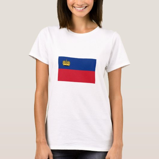 Liechtenstein Vlag T-shirt (Voorkant)