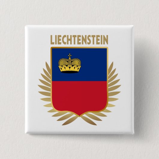 Liechtenstein-vlaggenschip Vierkante Button 5,1 Cm (Voorkant)