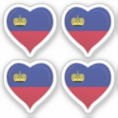Liechtensteinse liefde vlag trots hart sticker (Voorkant)