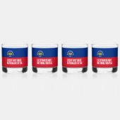 Liechtensteinse nationale dagvlag whisky glas (Voorkant)