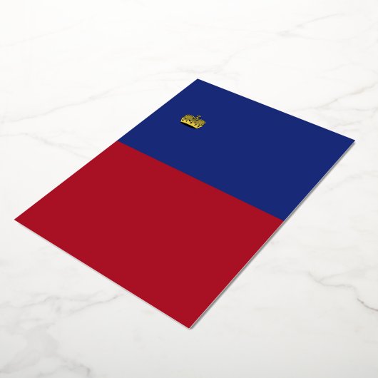 Liechtensteinse vlag folie uitnodiging (Gedraaid)