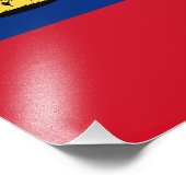 Liechtensteinse vlag foto afdruk (Hoek)