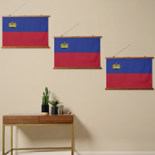 Liechtensteinse vlag hangend wandkleed