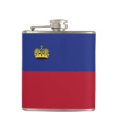 Liechtensteinse vlag heupfles (Voorkant)