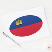 Liechtensteinse vlag ovale sticker (Envelop)