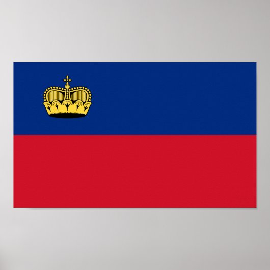 Liechtensteinse vlag poster (Voorkant)