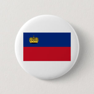 Liechtensteinse vlag ronde button 5,7 cm