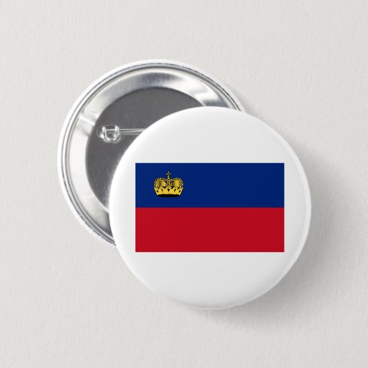 Liechtensteinse vlag ronde button 5,7 cm (Voorkant /achterkant)