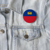 Liechtensteinse vlag ronde button 5,7 cm (In situ)