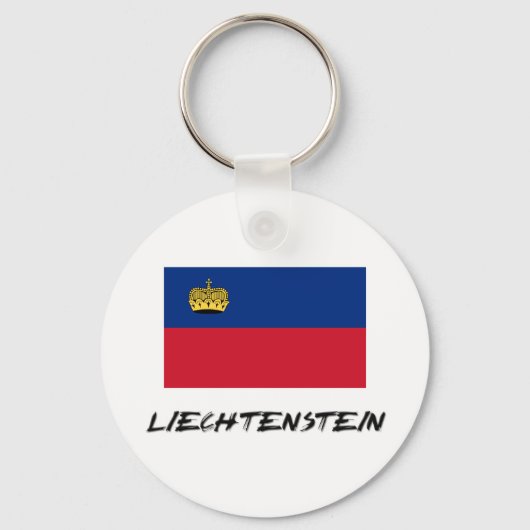 Liechtensteinse vlag sleutelhanger (Voorkant)
