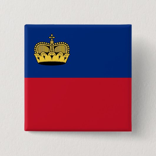 Liechtensteinse vlag vierkante button 5,1 cm (Voorkant)