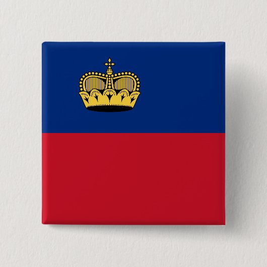 Liechtensteinse vlag vierkante button 5,1 cm (Voorkant)