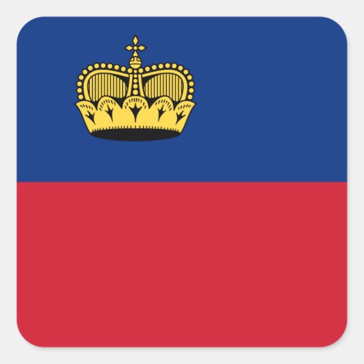 Liechtensteinse vlag vierkante sticker (Voorkant)