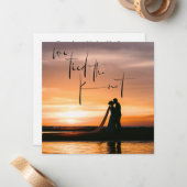 Lied the Knot Photo Elopement Faire-part (Devant/Arrière en situation)