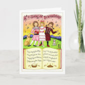 Lied van de Vriendschap Verjaardag Kaart (Voorkant)