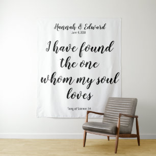 lied van Salomo trouwfoto achtergrond banner Wandkleed