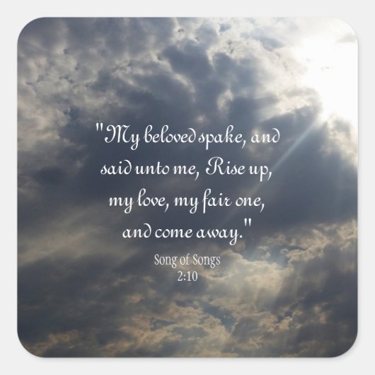 Liedjes 2:10 vierkante sticker (Voorkant)