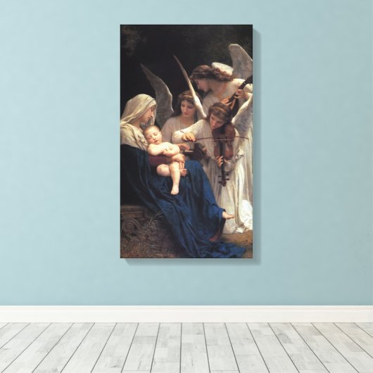 Liedjes van Engelen van Bougeureau Canvas Afdruk (Insitu (Houten vloer))