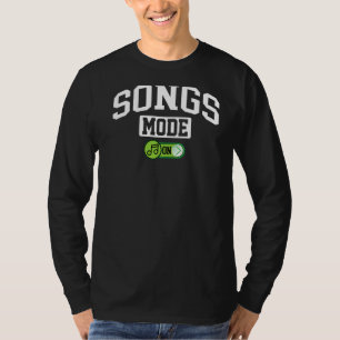 Liedjesmodus op muziek van zangers t-shirt