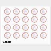 Lief 16 Zestien Bloemen Dank u Ronde Sticker (Vel)