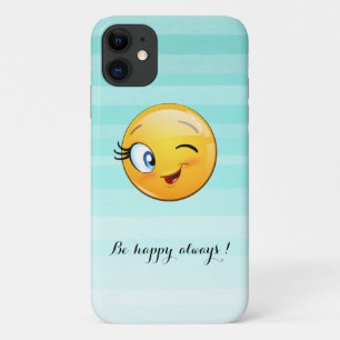 Lief aandoend knipogend Emoji-gezicht - wees altij iPhone 11 Hoesje