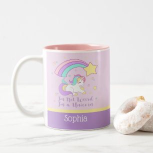 Lief Aangepast Gepersonaliseerd Magisch Regenboog Tweekleurige Koffiemok