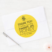 Lief als honing bruiloft gast gunst dank u ronde sticker (Envelop)