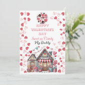 Lief als Snoep Mijn Papa Liefdevol Hart Valentijns Feestdagenkaart (Staand voorkant)