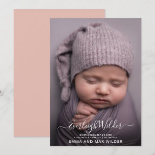 Lief babyfoto script overlay geboorte  aankondiging