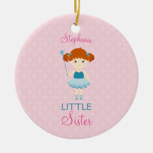 Lief Ballerina klein zusje Keramisch Ornament (Voorkant)