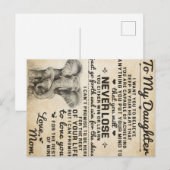 Lief brief aan dochter | Prachtig cadeau Aankondigingskaart (Voorkant / Achterkant)