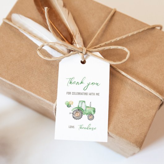 Lief cadeaubijlage voor tractor cadeaulabel